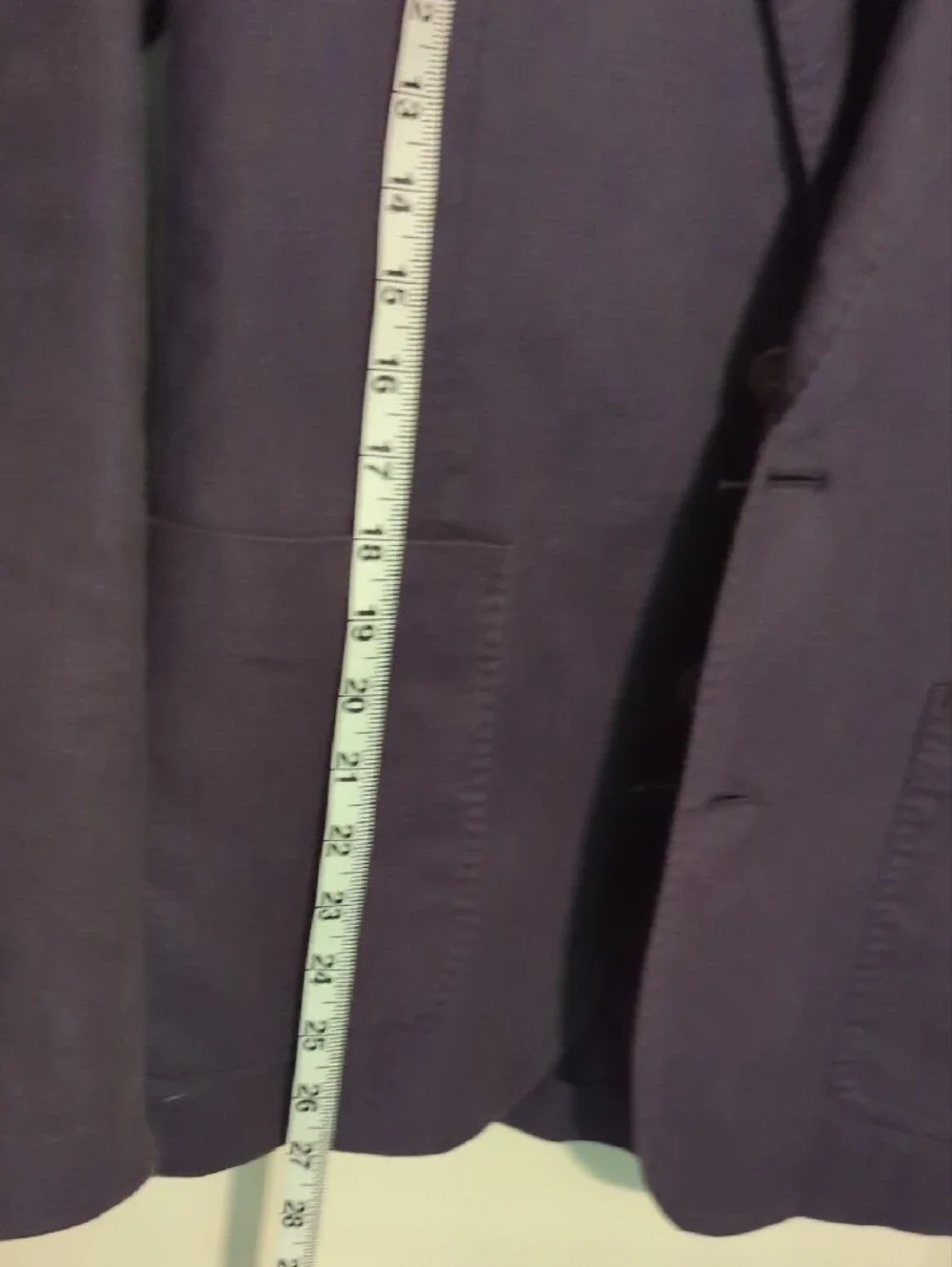 J. Crew Men's Dark Navy Two-Button Sport Coat Hemp/Cotton blend